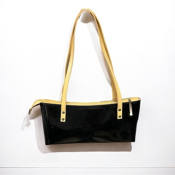 🌻Beijo Black Patent Studded Small Handbag Shoulder Bag Clutch - Picture 5 of 11